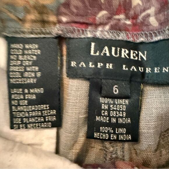 Ralph Lauren Vintage Linen Floral Shorts - Picture 2 of 5